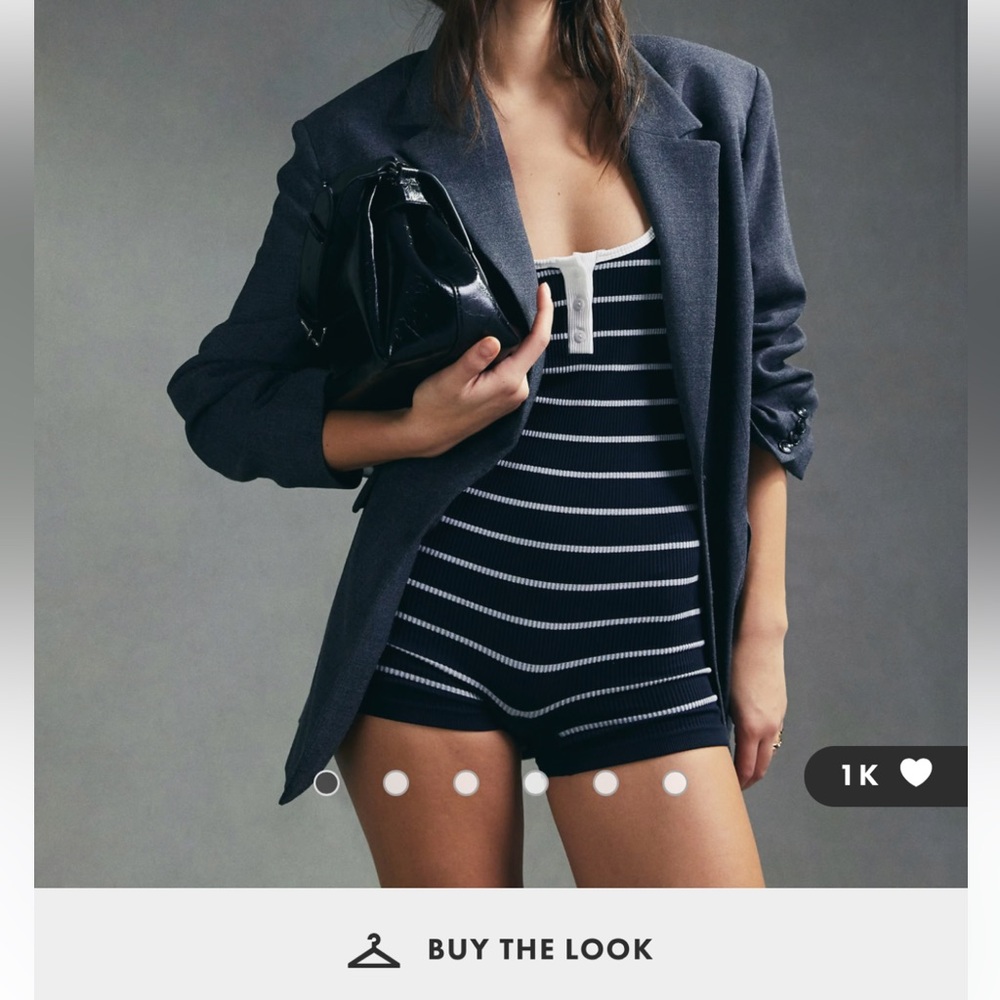 ASOS DESIGN scoop neck seamless unitard in mono stripe